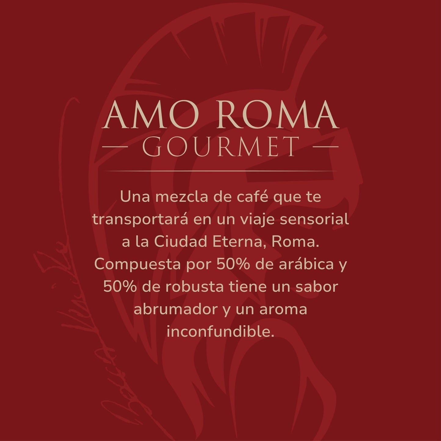 Café Italiano en Grano 1kg AMO ROMA Gourmet 50A/50R Con Válvula de Protección